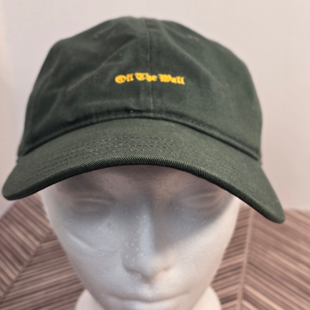 Vans Off The Wall Mens Forest Green Cotton Twill Adjustable Dad Hat Baseball Cap - Picture 3 of 11